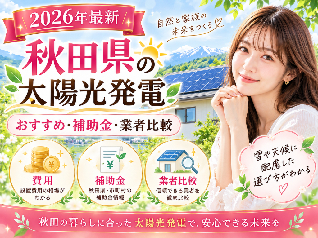 北秋田市の太陽光発電の解説画像