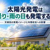 太陽光発電は曇り・雨の日も発電する？天候別の発電量・年間収支への影響を解説のアイキャッチ画像