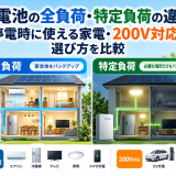 蓄電池の全負荷・特定負荷の違い｜停電時に使える家電・200V対応・選び方を比較のアイキャッチ画像