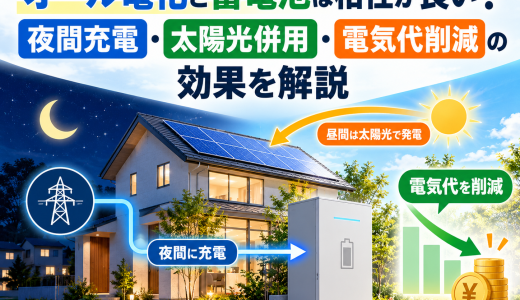 オール電化と蓄電池は相性が良い？夜間充電・太陽光併用・電気代削減の効果を解説