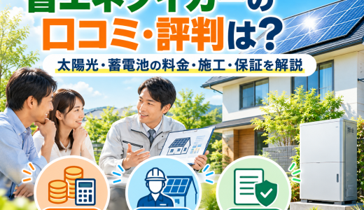 【2026年最新】省エネタイガーの口コミ・評判は？太陽光・蓄電池の料金・施工・保証を解説