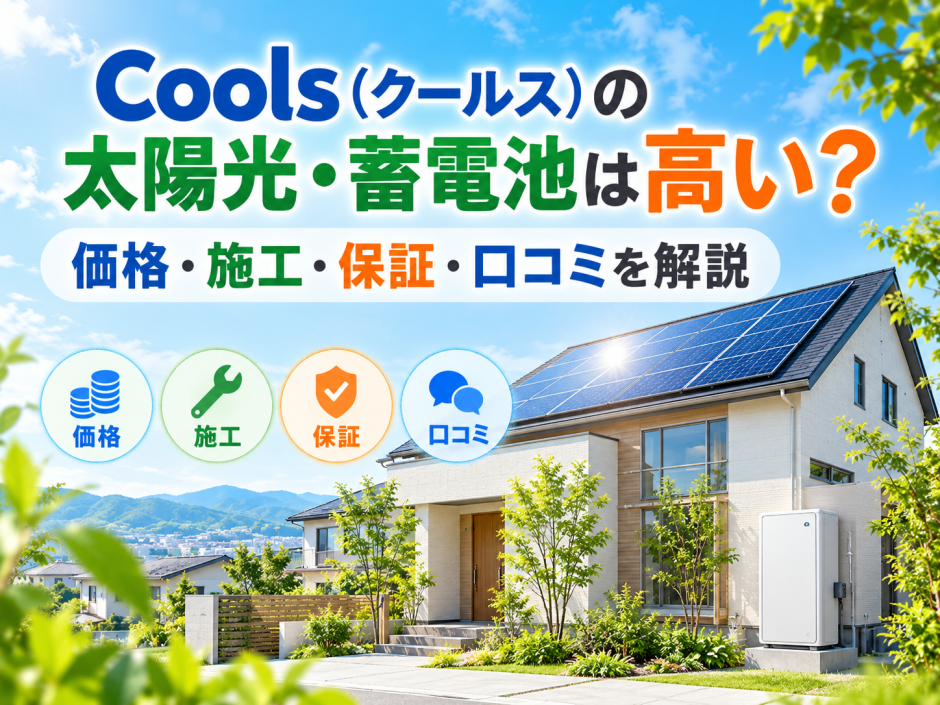 【2026年最新】Cools（クールス）の太陽光・蓄電池は高い？価格・施工・保証・口コミを解説のアイキャッチ画像