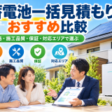 【2026年最新】蓄電池一括見積もりおすすめ比較｜価格・施工品質・保証・対応エリアで選ぶのアイキャッチ画像