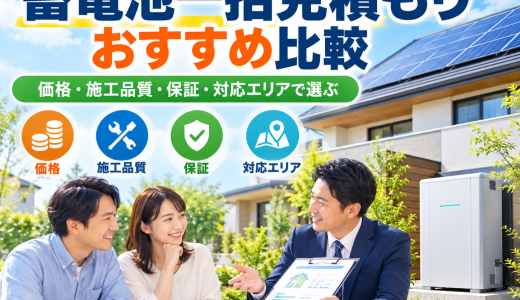 【2026年最新】蓄電池一括見積もりおすすめ比較｜価格・施工品質・保証・対応エリアで選ぶ