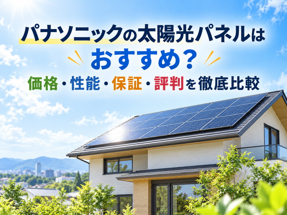【2026年最新】パナソニックの太陽光パネルはおすすめ？価格・性能・保証・評判を徹底比較のアイキャッチ画像