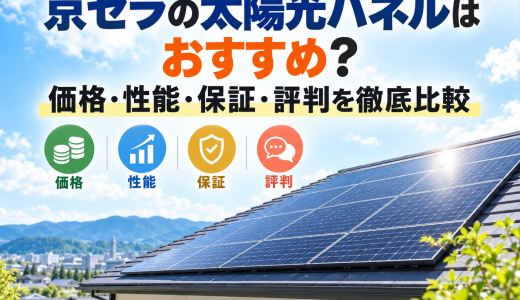 【2026年最新】京セラの太陽光パネルはおすすめ？価格・性能・保証・評判を徹底比較