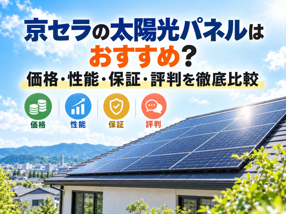 【2026年最新】京セラの太陽光パネルはおすすめ？価格・性能・保証・評判を徹底比較のアイキャッチ画像
