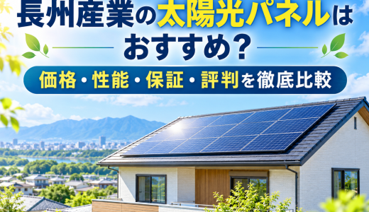 【2026年最新】長州産業の太陽光パネルはおすすめ？価格・性能・保証・評判を徹底比較
