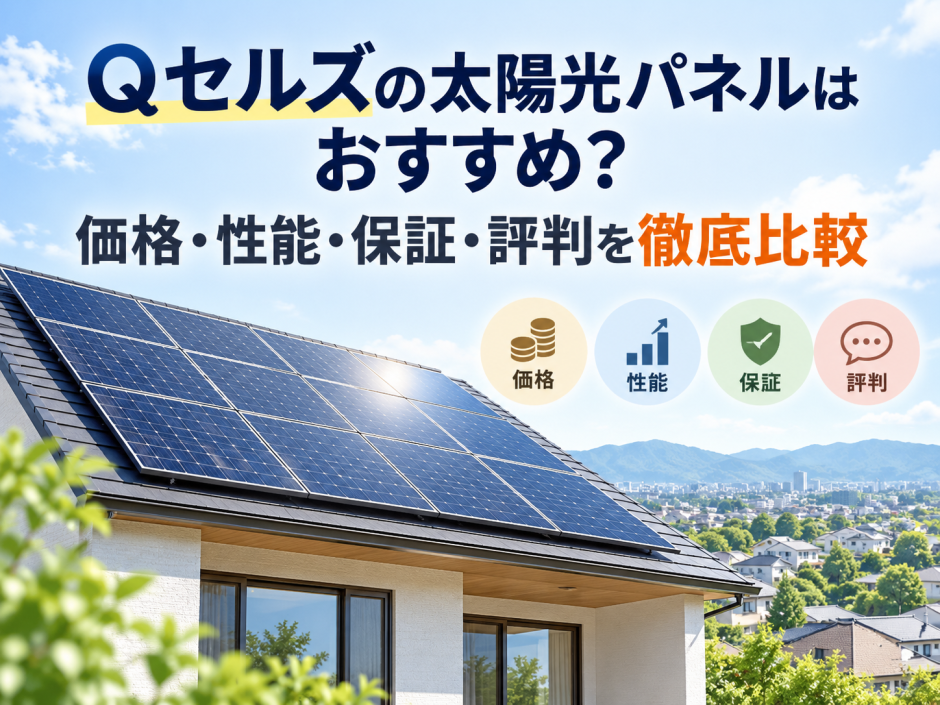 【2026年最新】Qセルズの太陽光パネルはおすすめ？価格・性能・保証・評判を徹底比較のアイキャッチ画像