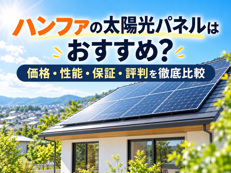 【2026年最新】ハンファの太陽光パネルはおすすめ？価格・性能・保証・評判を徹底比較のアイキャッチ画像