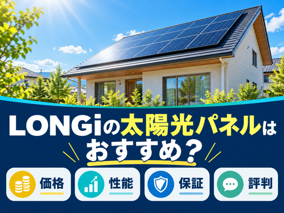 【2026年最新】LONGiの太陽光パネルはおすすめ？価格・性能・保証・評判を徹底比較のアイキャッチ画像