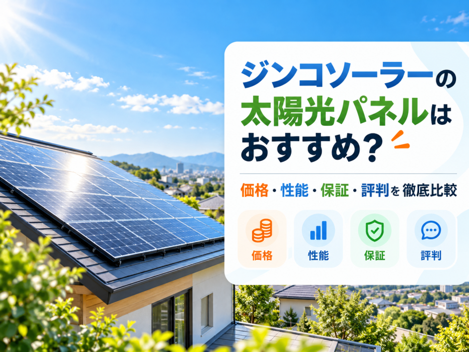【2026年最新】ジンコソーラーの太陽光パネルはおすすめ？価格・性能・保証・評判を徹底比較のアイキャッチ画像