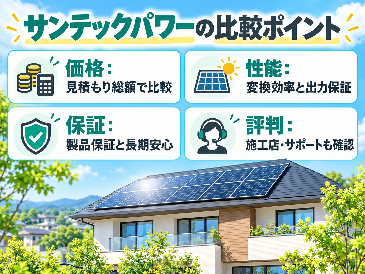 【2026年最新】サンテックパワーの太陽光パネルはおすすめ?価格・性能・保証・評判を徹底比較の解説画像1
