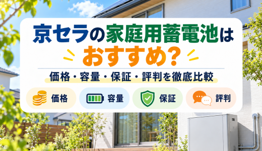 【2026年最新】京セラの家庭用蓄電池はおすすめ？価格・容量・保証・評判を徹底比較