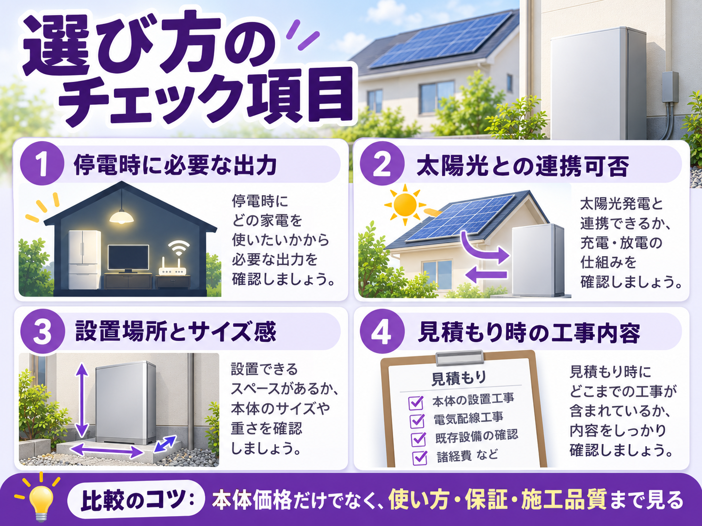 【2026年最新】パナソニックの家庭用蓄電池はおすすめ?価格・容量・保証・評判を徹底比較の解説画像2