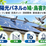 太陽光パネルの鳩・鳥害対策｜巣・フン被害・防鳥ネット・清掃費用・業者選びを解説のアイキャッチ画像