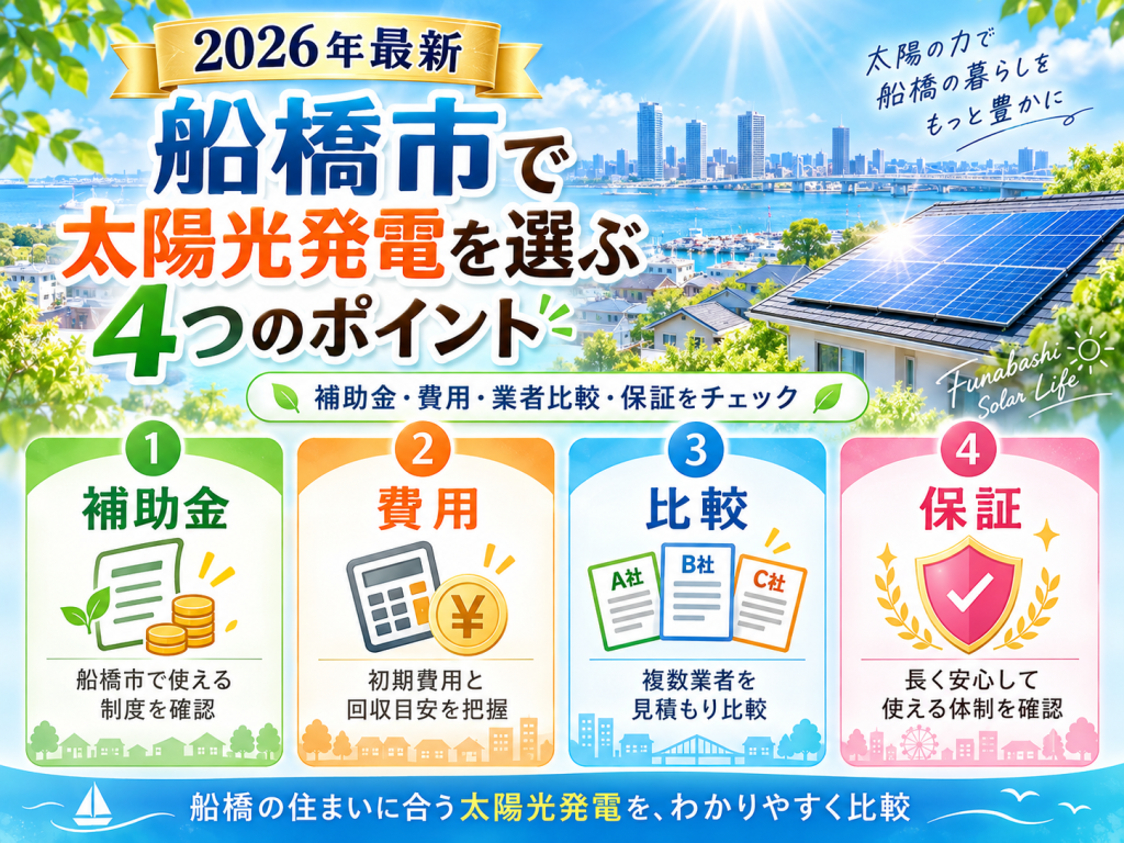 船橋市の太陽光発電の解説画像