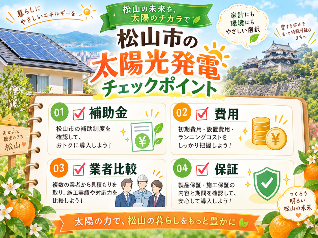 松山市の太陽光発電の解説画像
