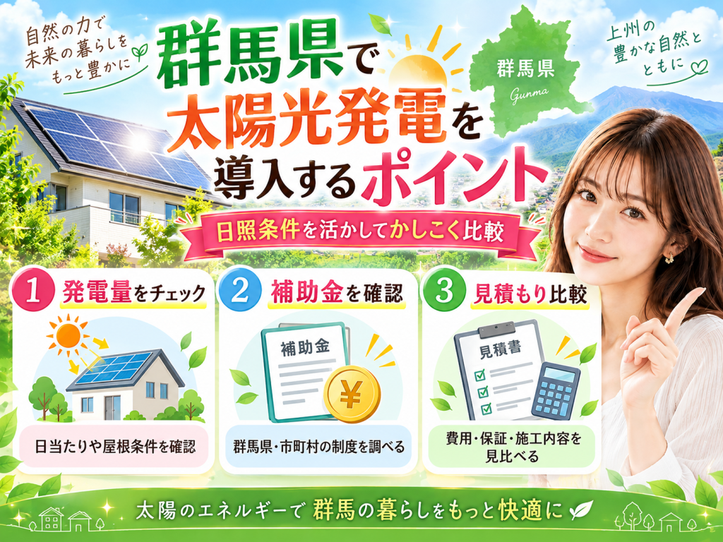 高崎市の太陽光発電の解説画像