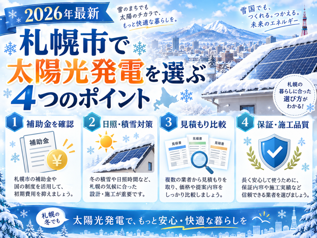 札幌市の太陽光発電の解説画像