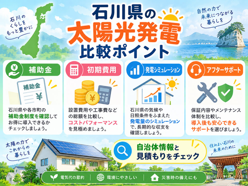 かほく市の太陽光発電の解説画像
