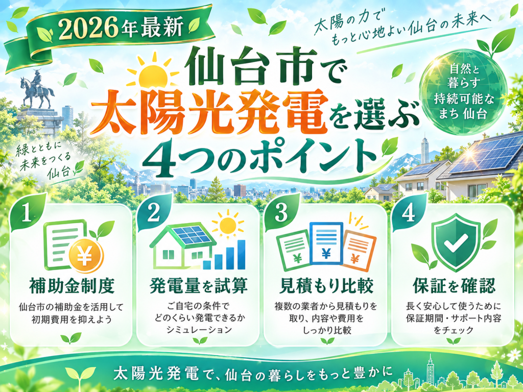 仙台市の太陽光発電の解説画像