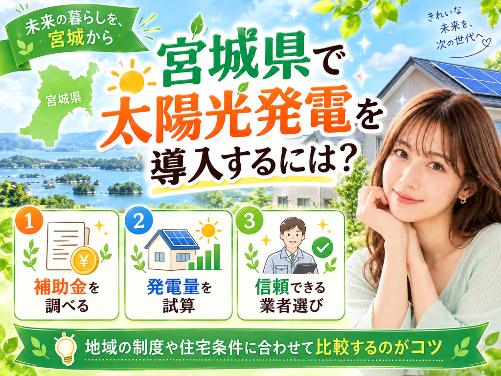 宮城県の太陽光発電の解説画像
