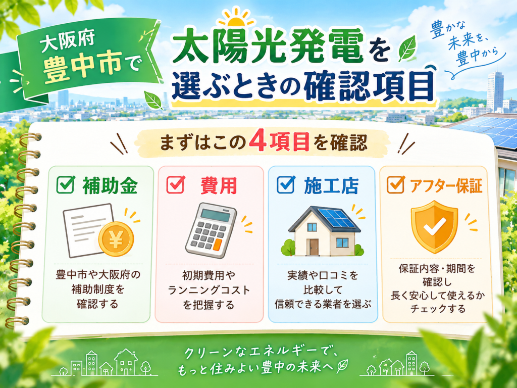 豊中市の太陽光発電の解説画像