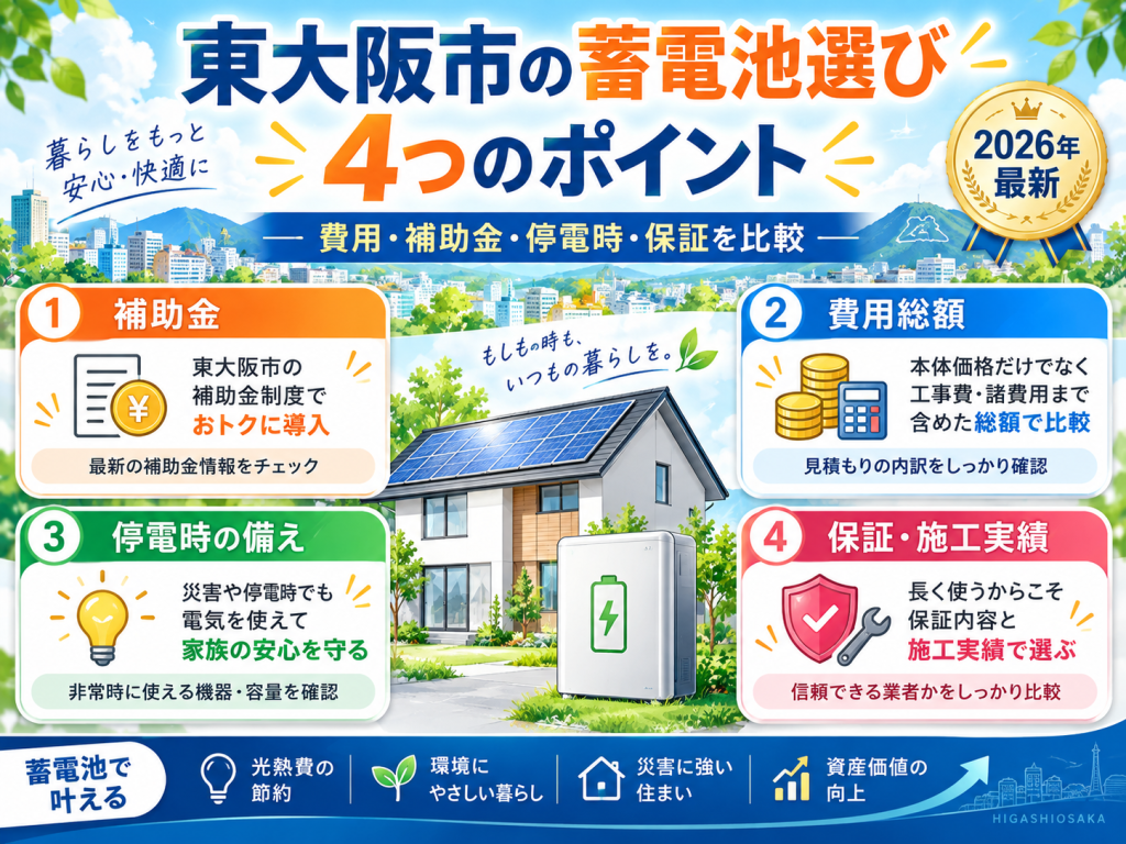 東大阪市の蓄電池の解説画像