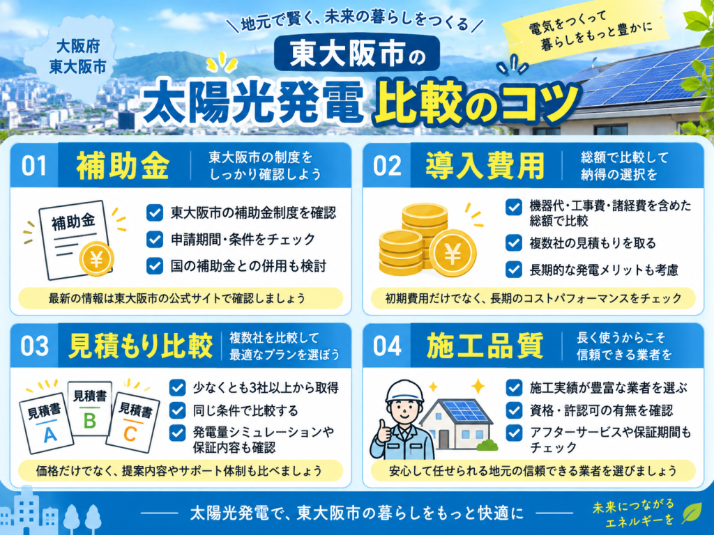 東大阪市の太陽光発電の解説画像