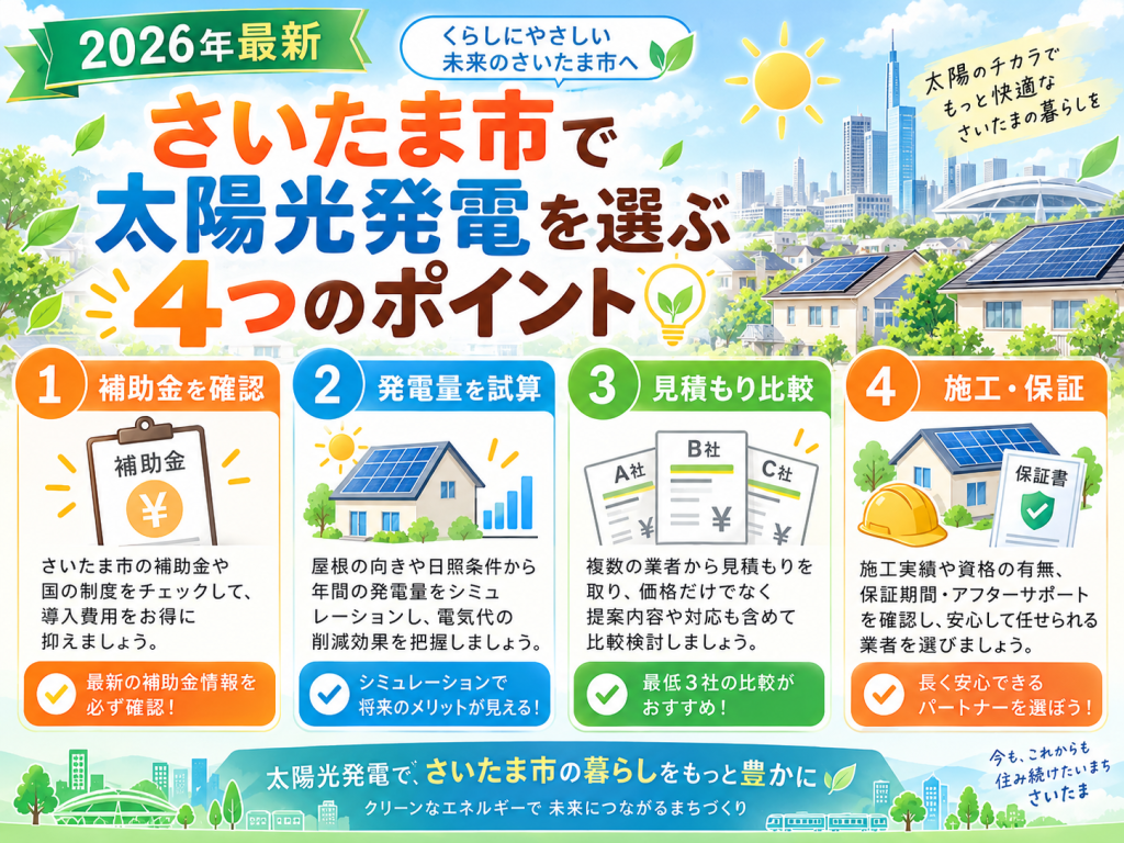 さいたま市の太陽光発電の解説画像