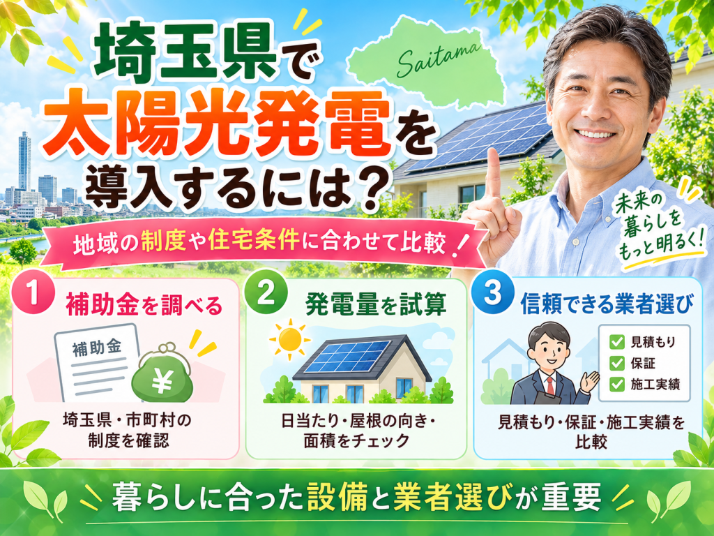 行田市の太陽光発電の解説画像