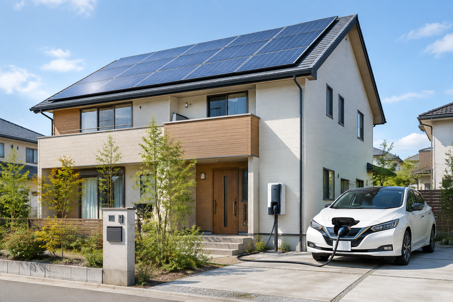 太陽光発電でEVを充電する方法｜電気代・必要設備・V2H・充電時間まで徹底解説