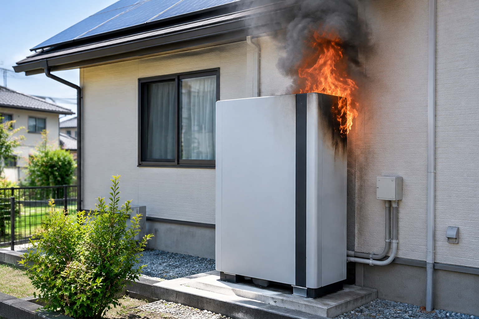 蓄電池 火災のイメージ