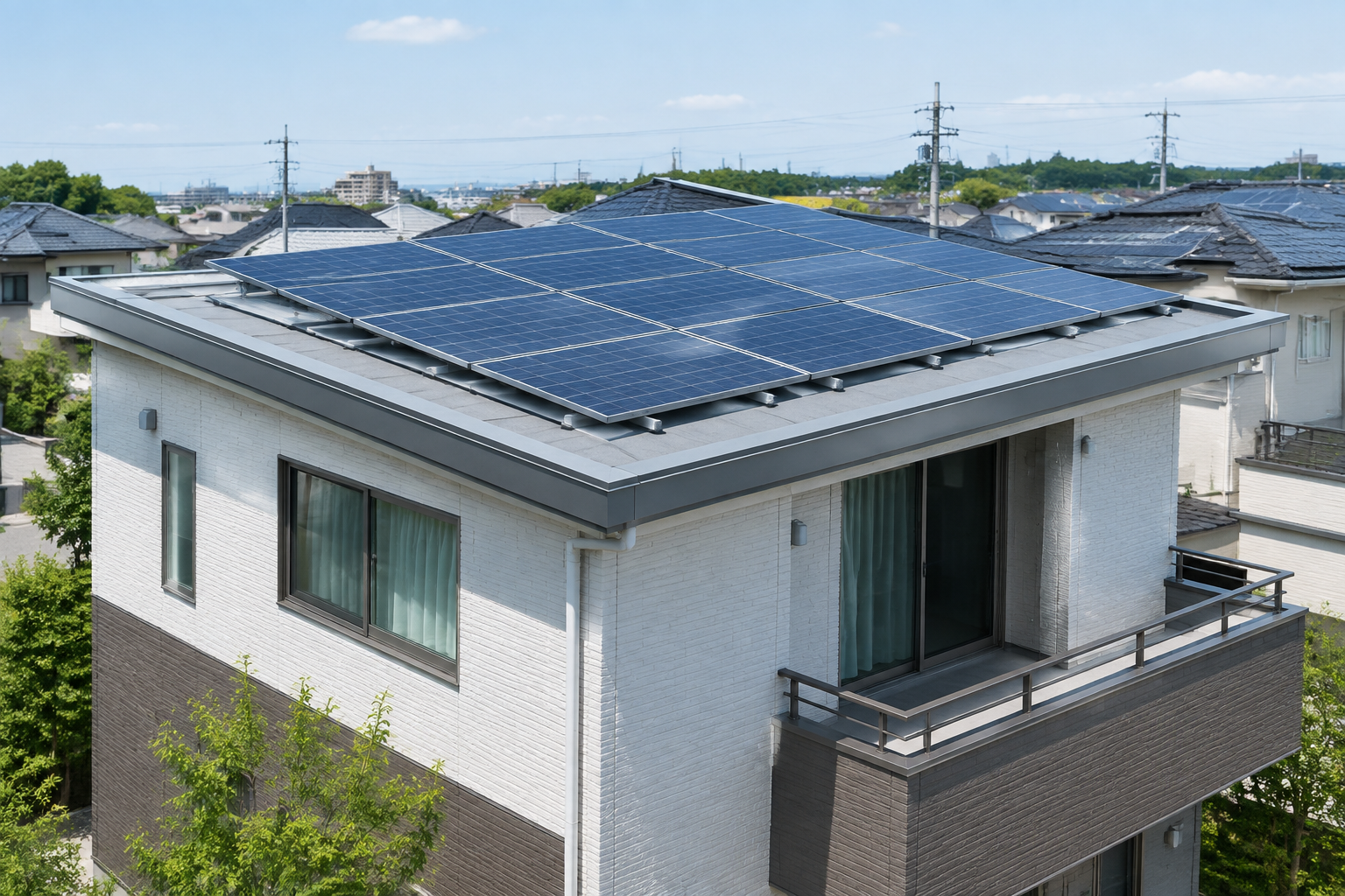 陸屋根 太陽光のイメージ