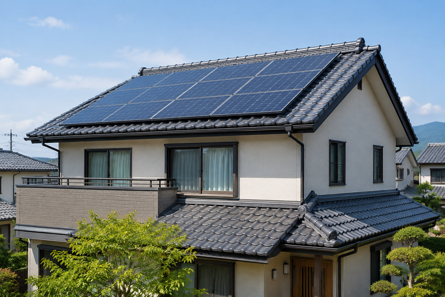 瓦屋根 太陽光のイメージ