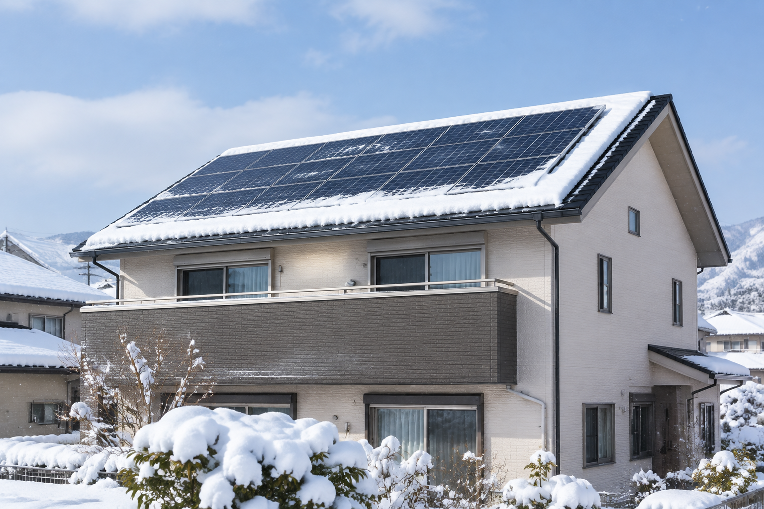 太陽光発電は雪国でも元が取れる？発電量・落雪・積雪・寒冷地対策と採算を解説