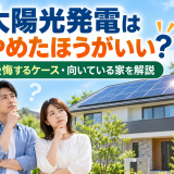 太陽光発電はやめたほうがいい？後悔するケース・元が取れる条件・向いている家を徹底解説【2026年】のアイキャッチ画像