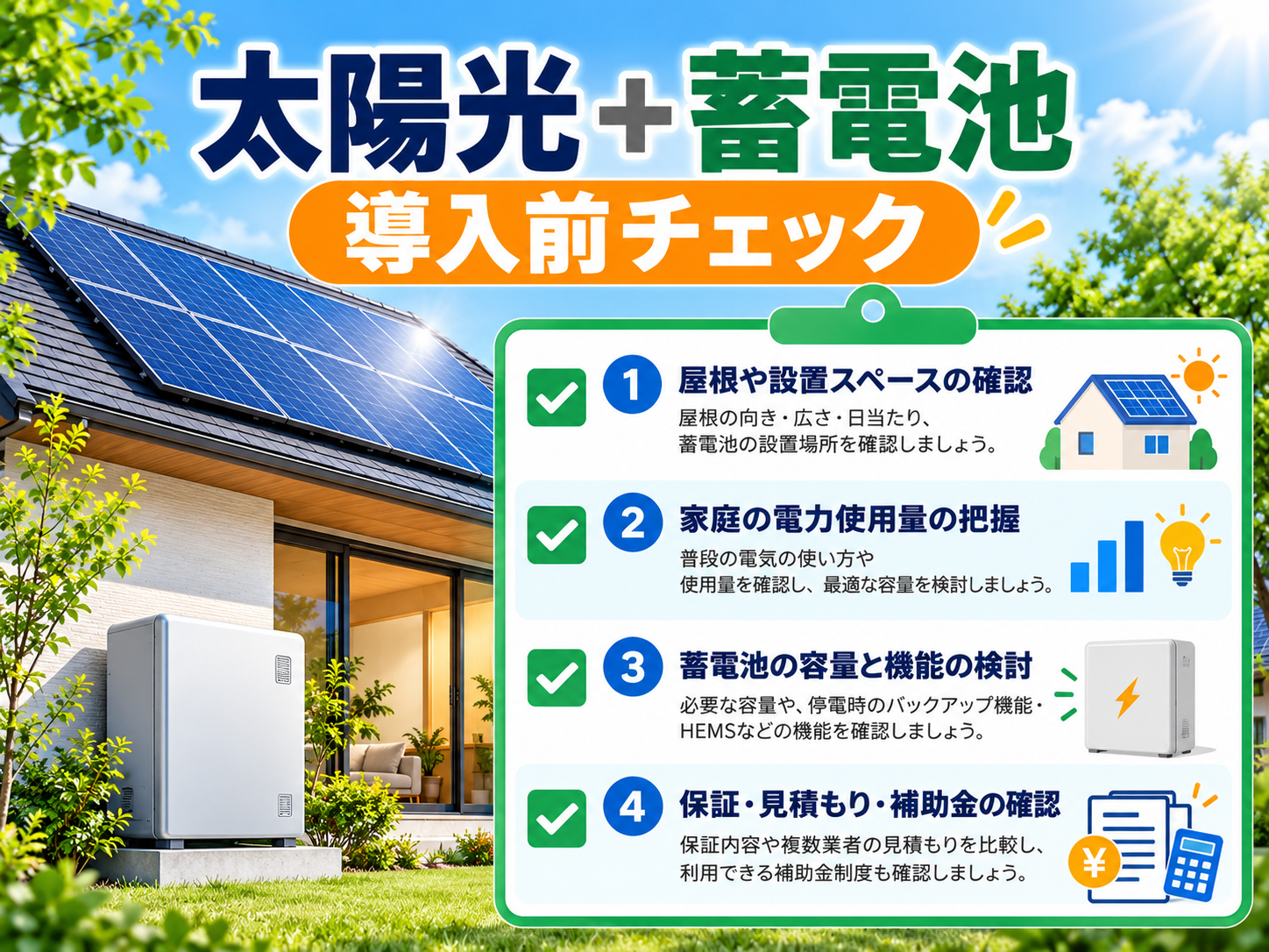 太陽光発電+蓄電池セットの費用相場【2026年】同時設置のメリット・補助金・回収年数を解説の解説画像2