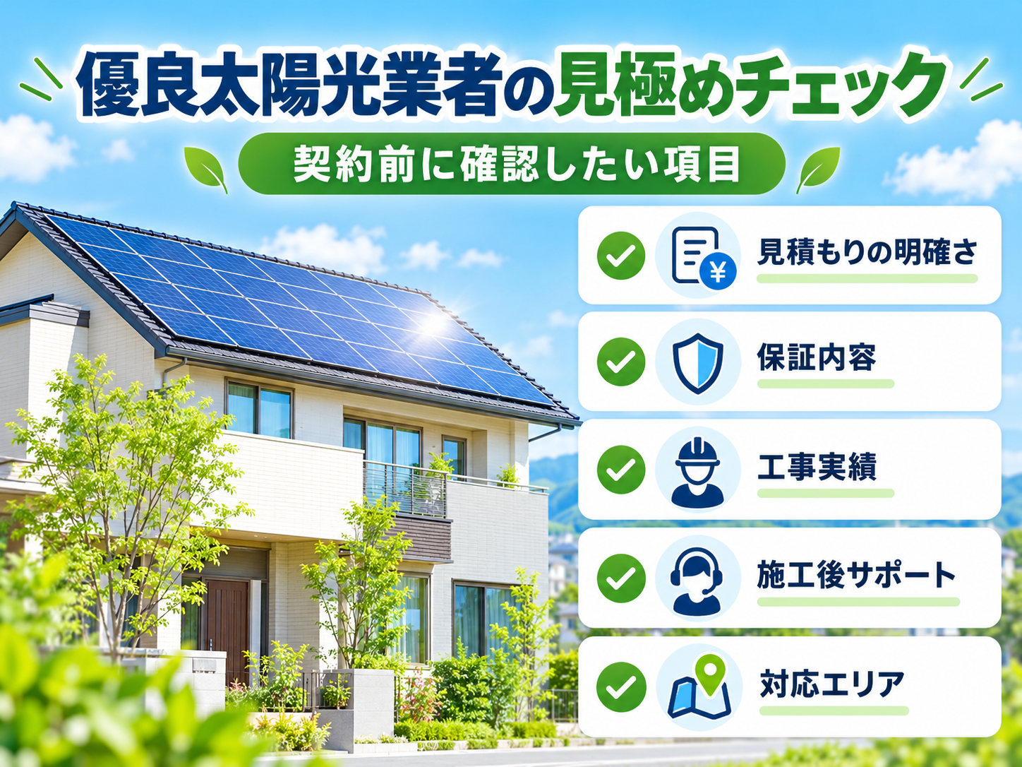 【2026年最新】太陽光発電おすすめ10選｜価格・施工実績・保証・対応エリアで優良業者を徹底比較の解説画像2