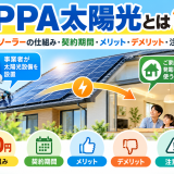 PPA太陽光とは？0円ソーラーの仕組み・契約期間・メリット・デメリット・注意点を徹底解説のアイキャッチ画像