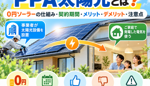 PPA太陽光とは？0円ソーラーの仕組み・契約期間・メリット・デメリット・注意点を徹底解説