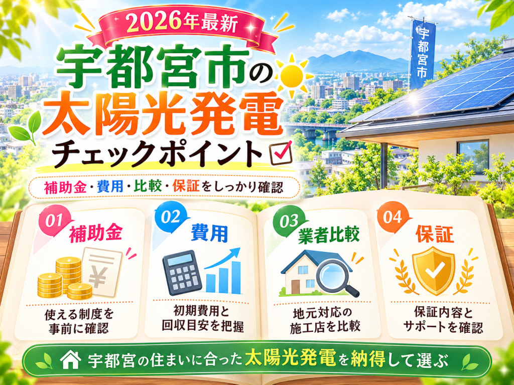 宇都宮市の太陽光発電の解説画像