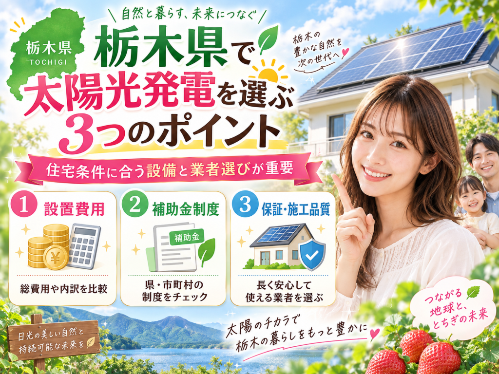 矢板市の太陽光発電の解説画像