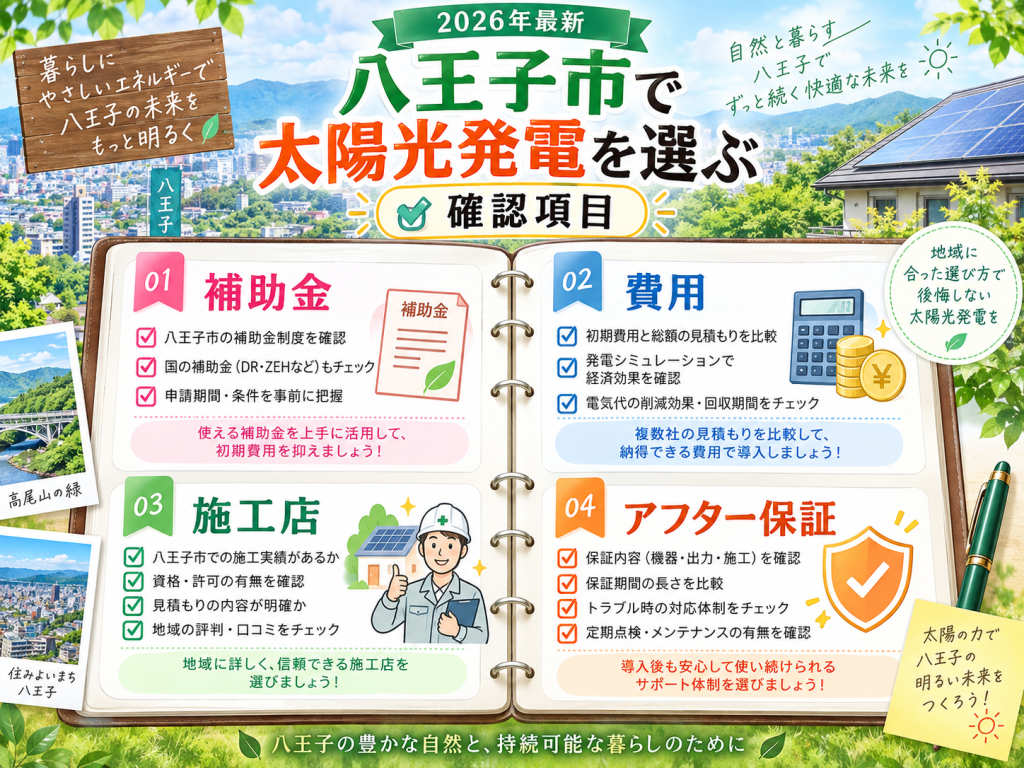 八王子市の太陽光発電の解説画像