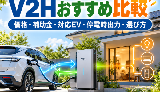【2026年最新】V2Hおすすめ比較｜価格・補助金・対応EV・停電時出力・選び方を徹底解説