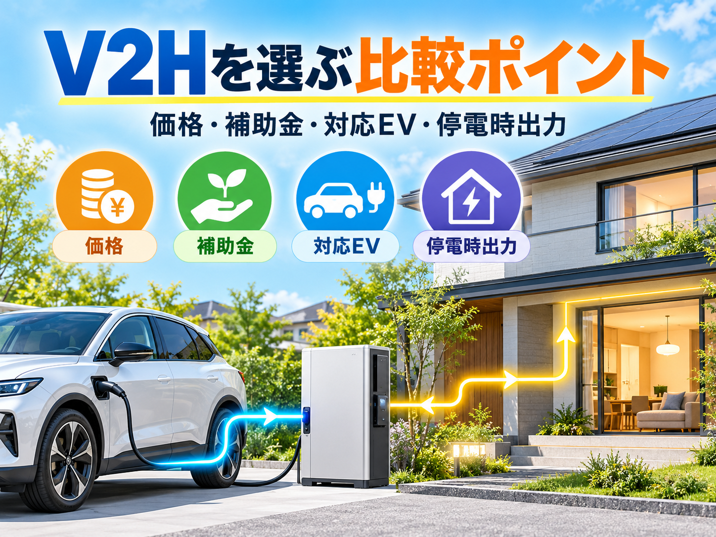 【2026年最新】V2Hおすすめ比較|価格・補助金・対応EV・停電時出力・選び方を徹底解説の解説画像1